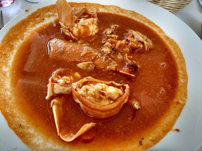 Things to eat in Mallorca - caldereta stew with lobster.