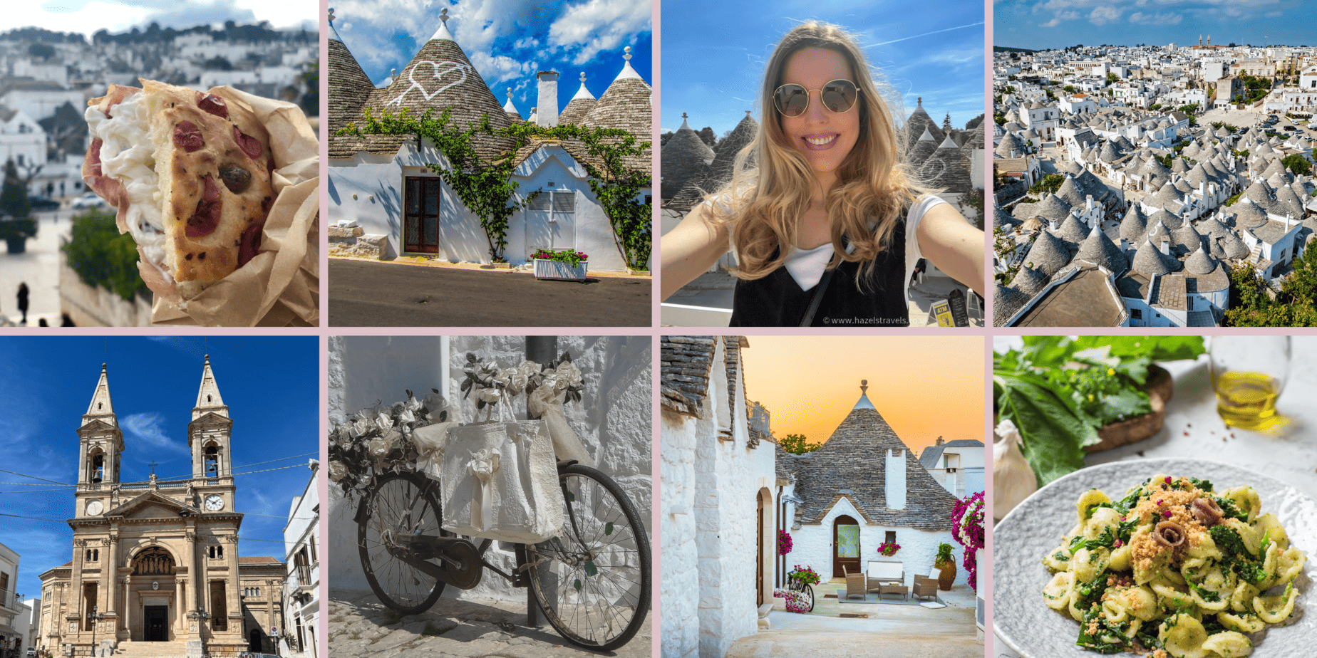 collage of things to do in Alberobello Puglia